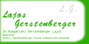 lajos gerstenberger business card